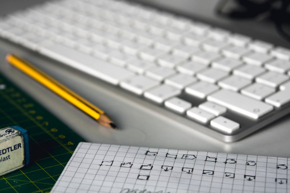 Pencil Keyboard Notepaper