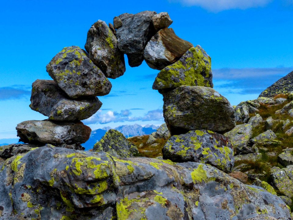 Semicircle Of Boulders On A Mountain Top