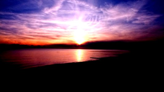 Sunset Over Beach photo