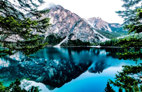 Mountains Reflecting In Alpine Lake