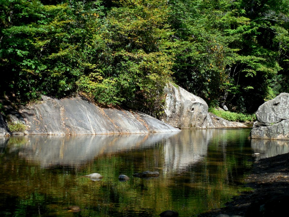 Rocks Along River In Country