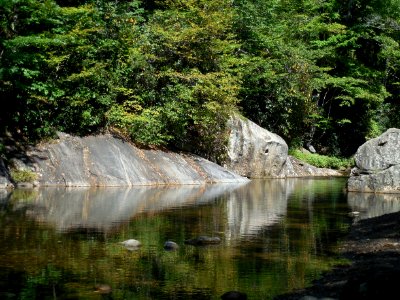 Rocks Along River In Country photo