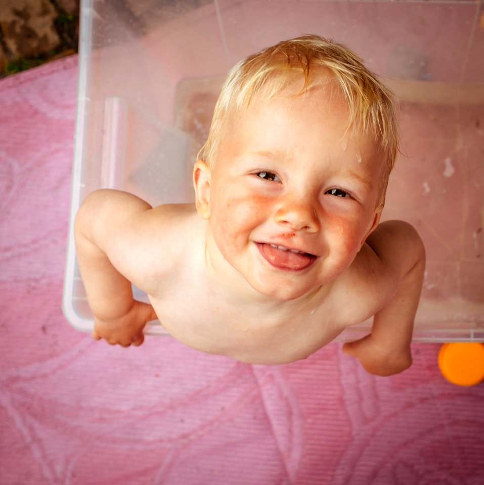 Child Playing Water