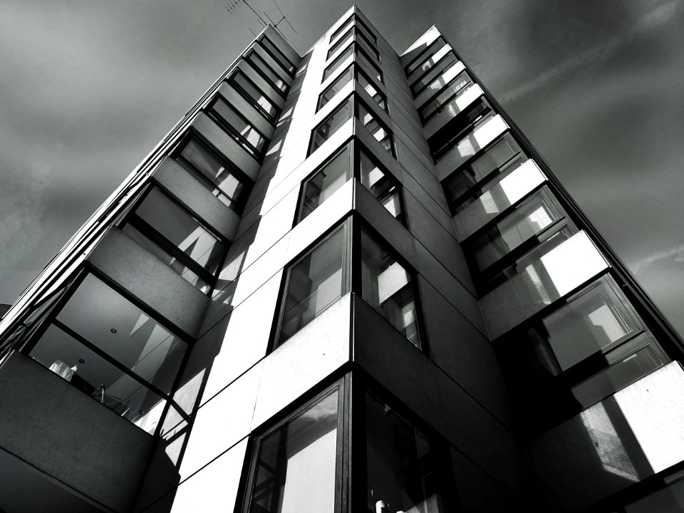 Skyscraper In Black And White