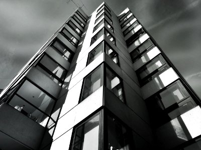 Skyscraper In Black And White photo