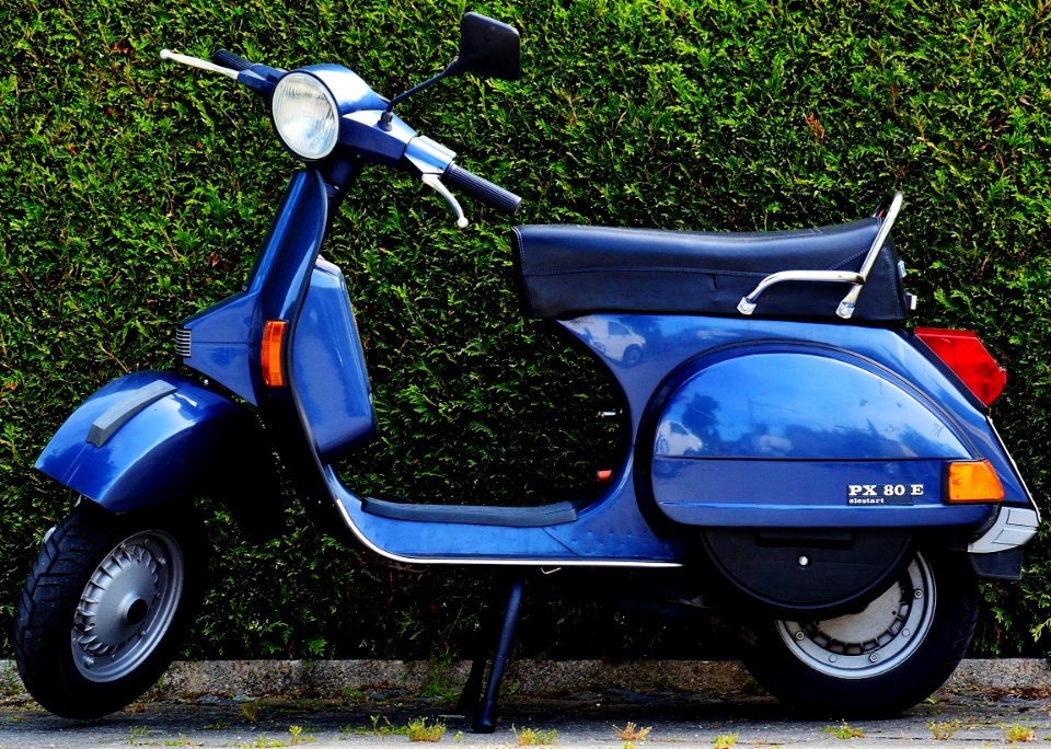 Blue Motor Scooter Px 80 X