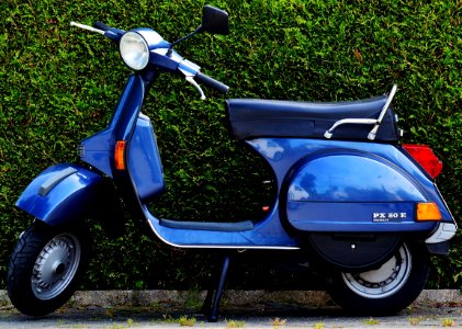 Blue Motor Scooter Px 80 X