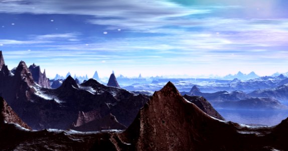 Alps Landscape At Sunset