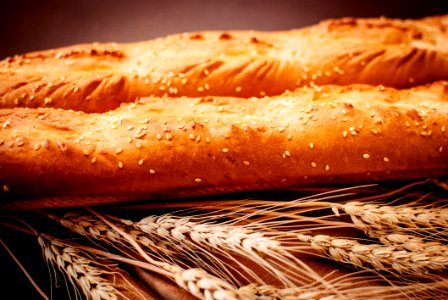 Fresh Baked Bread With Wheat photo
