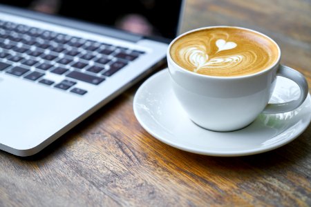 Cappuccino And Laptop photo
