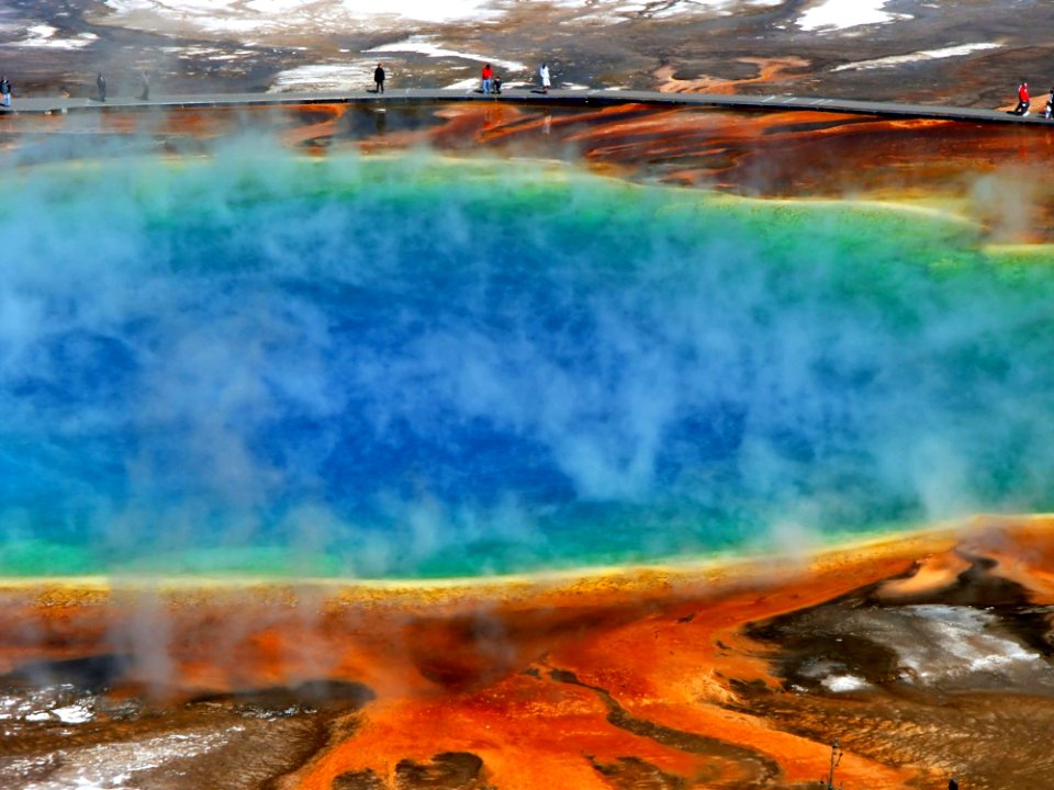 Grand Prismatic Spring In Yellowstone
