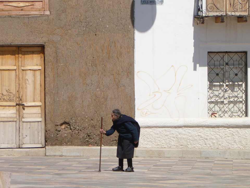 Scenery elderly foreign
