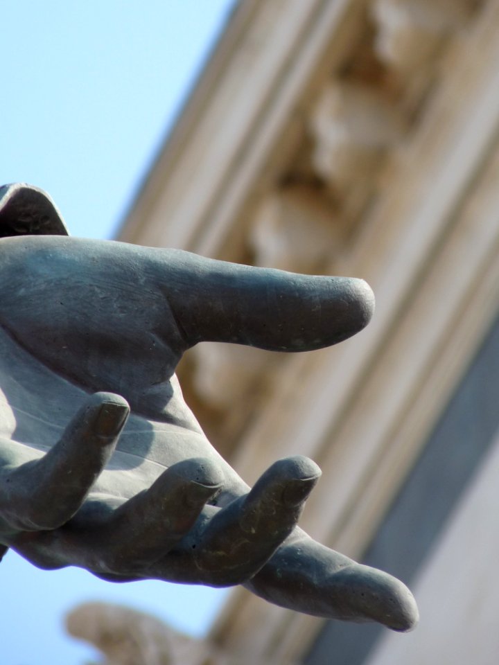 Sculpture Hand Close Up Sky