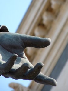 Sculpture Hand Close Up Sky