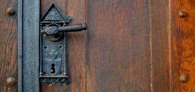 Black Metal Door Lever photo