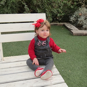 Sitting white bench