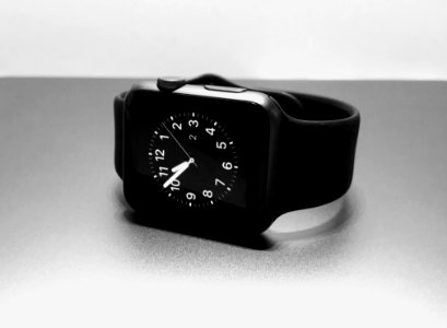 Electronic Wrist Watch Placed On A Table photo