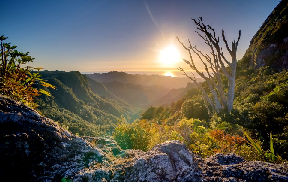 Valley Sunset Hills Mountains