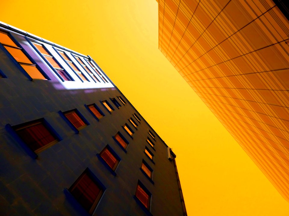 High Rise Buildings At Sunset
