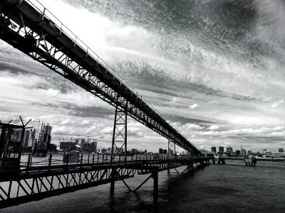 Steel Bridge From Low Angle