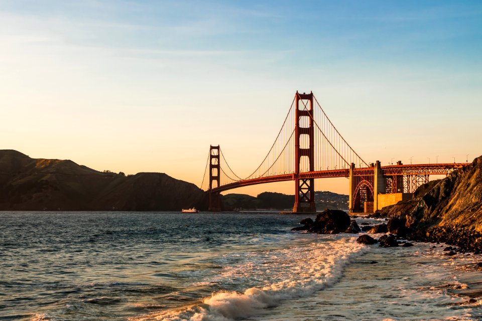 Sea Bridge Sky Sunset