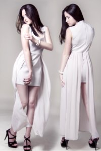 White Fashion Model Clothing Dress photo