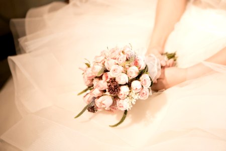 Bridal Bouquet And Gown