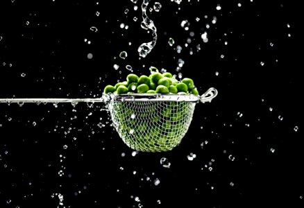 Peas In Strainer