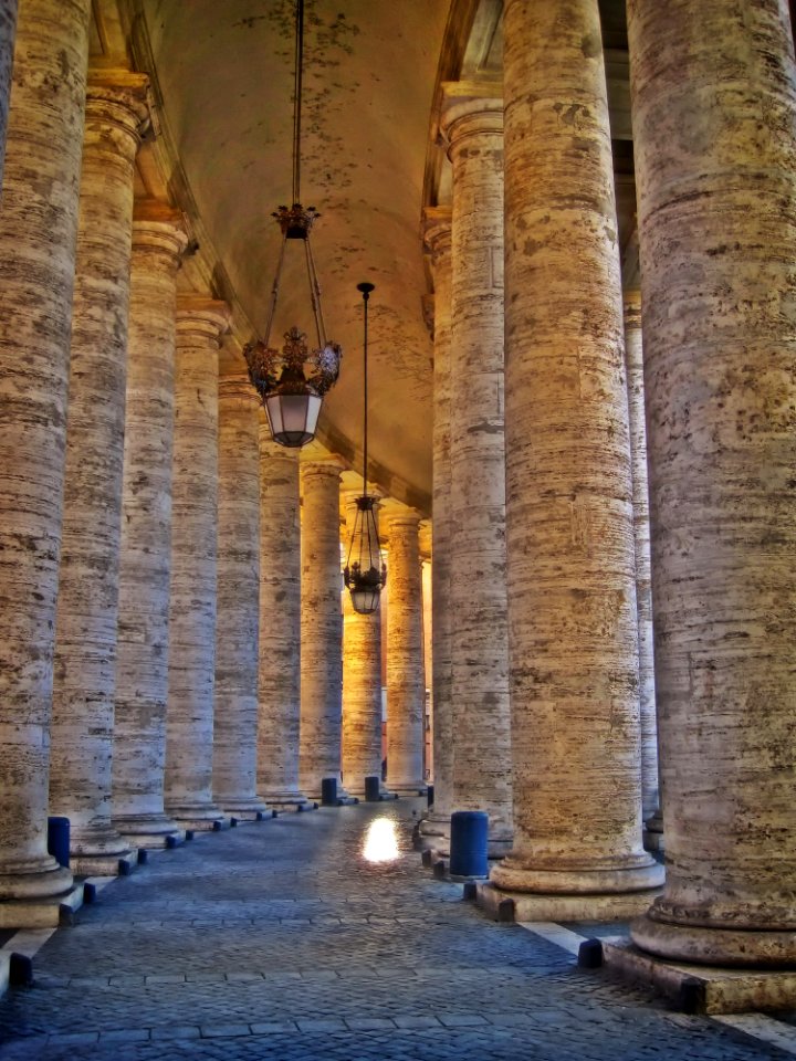 White Towers Hallway With Pendant Lamp