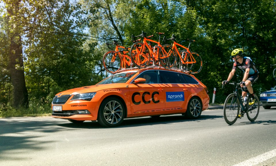 Cycling Race Support Vehicle Tenczynek Poland
