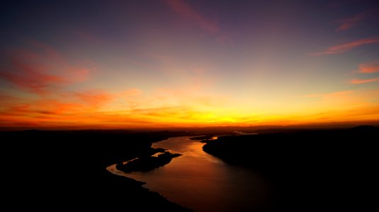 Sky Afterglow Horizon Sunset