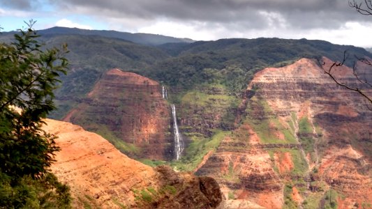 Scenic View Of Mountain Against Cloudy Sky