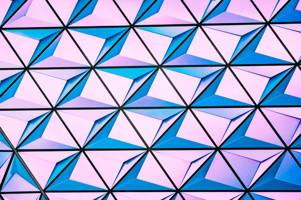 Abstract Pattern In Pink And Blue