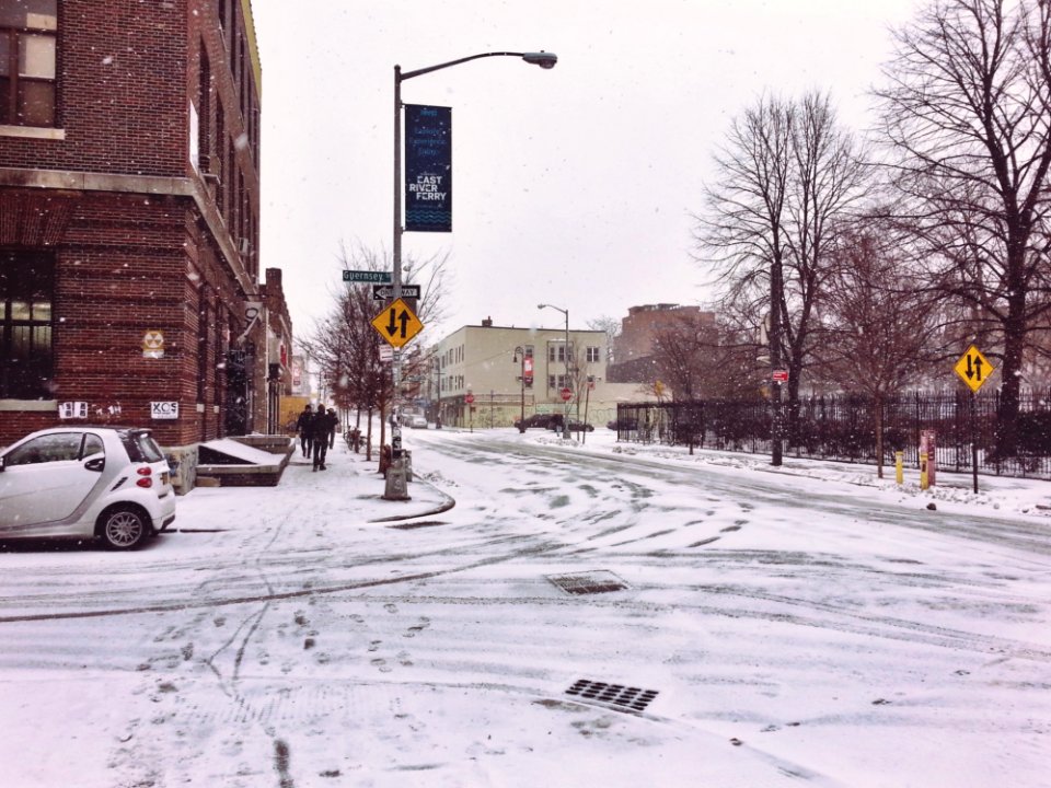 Icy Guernsey St Intersection