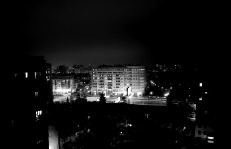 City Buildings At Night photo