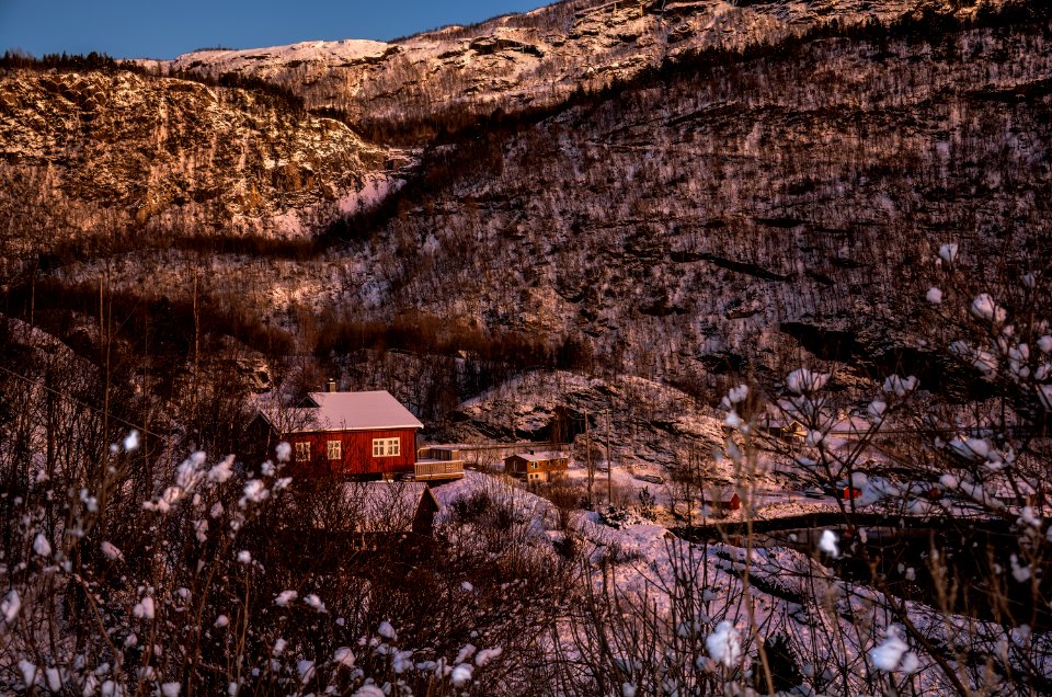 House On Mountain Against Sky