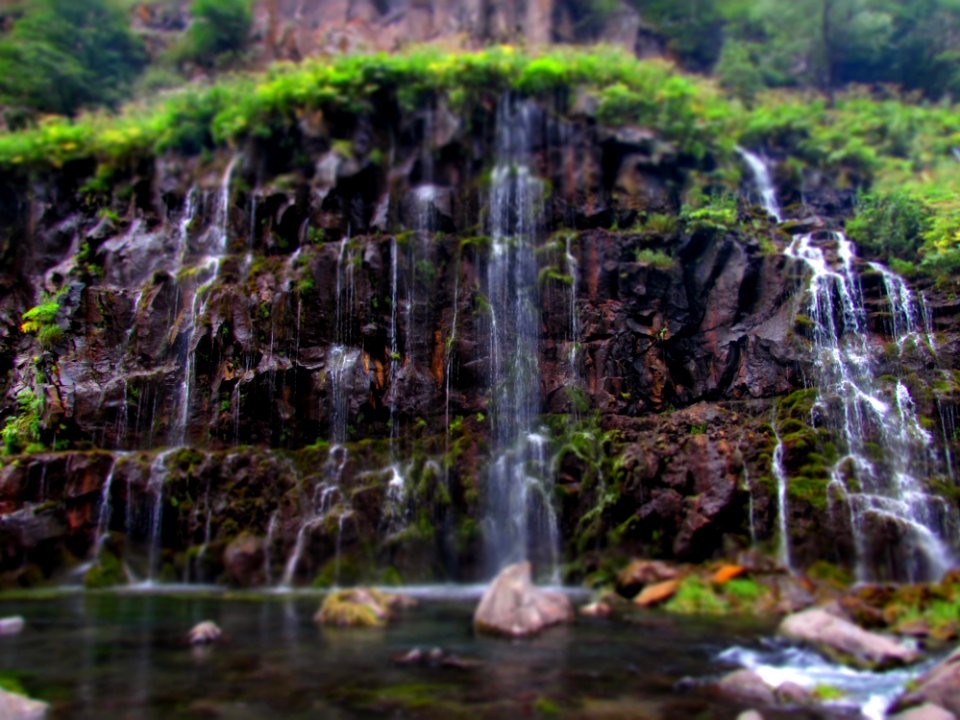 Waterfall On Rocks
