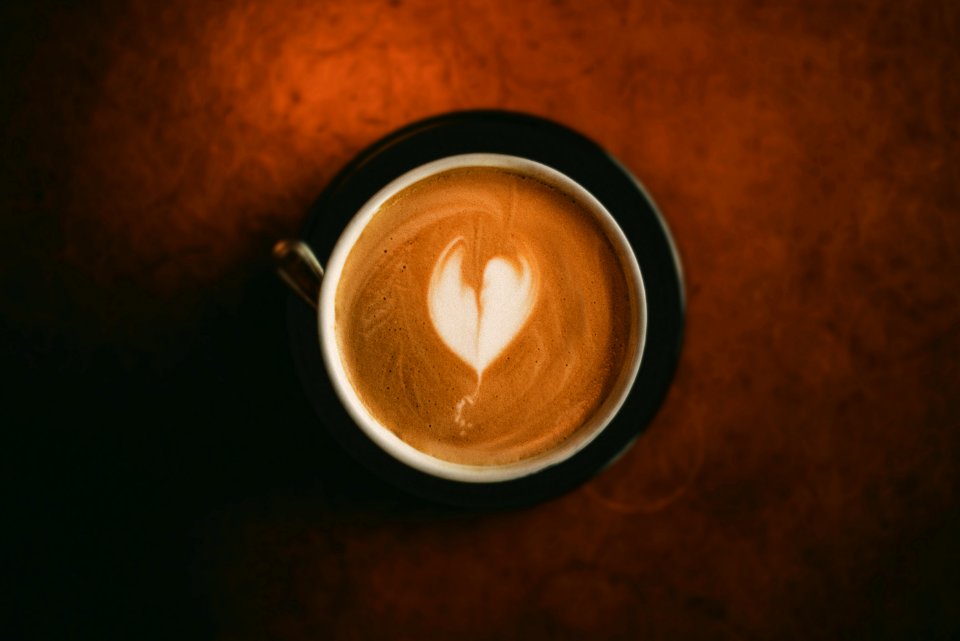 Latte With Heart Foam
