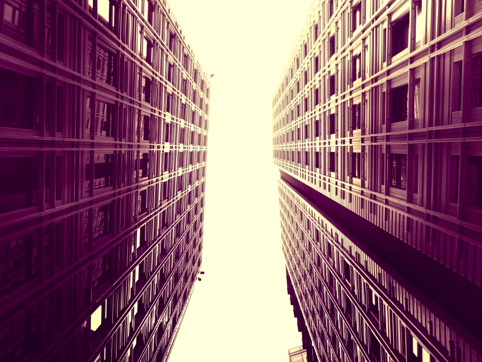 High Rise Buildings In Sepia