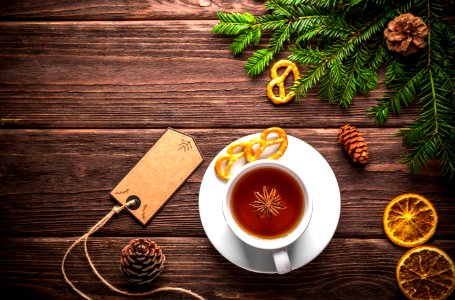 Christmas Still Life With Tea photo