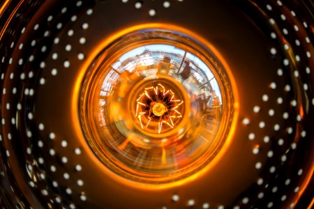 Close Up Of Orange Light