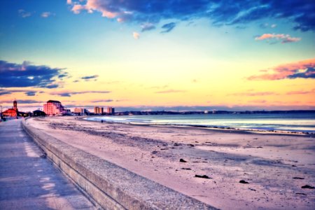Resort Beach At Sunset