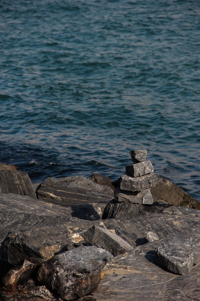 Water coast rocks