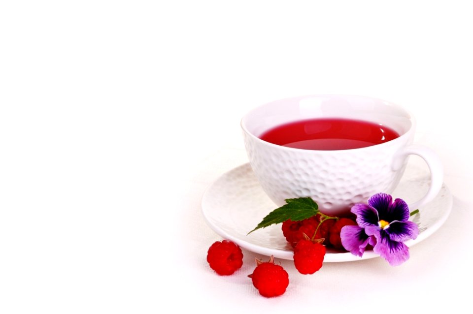 White Ceramic Cup On White Saucer
