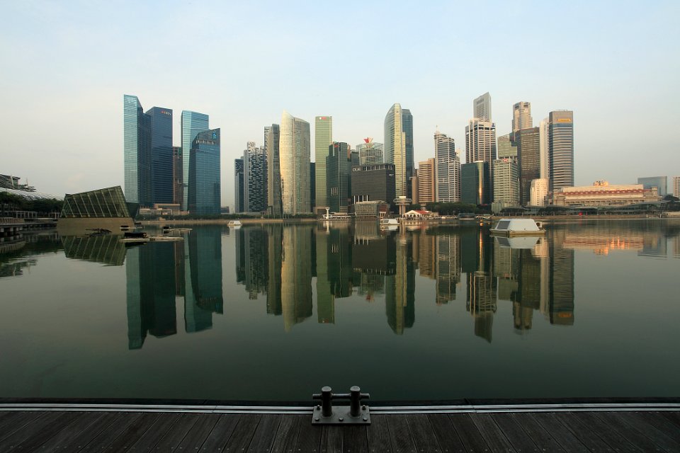 Reflection Of Skyscrapers In City