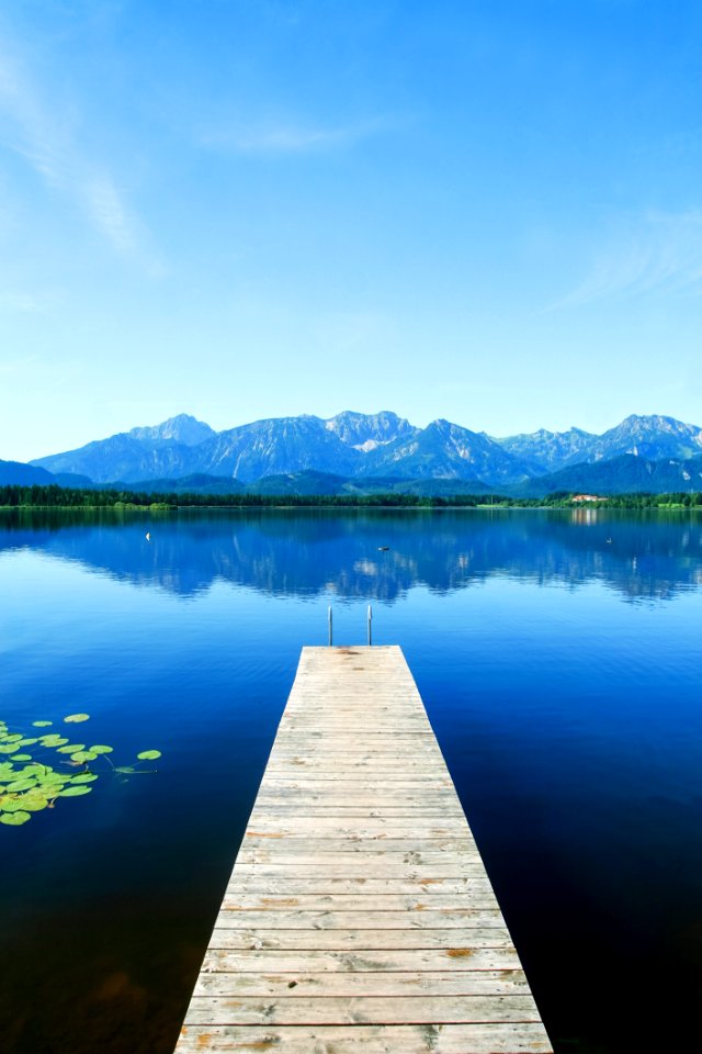 Wooden Pier On Lake