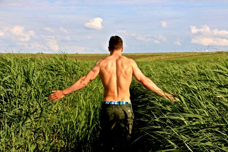 Man In Meadow