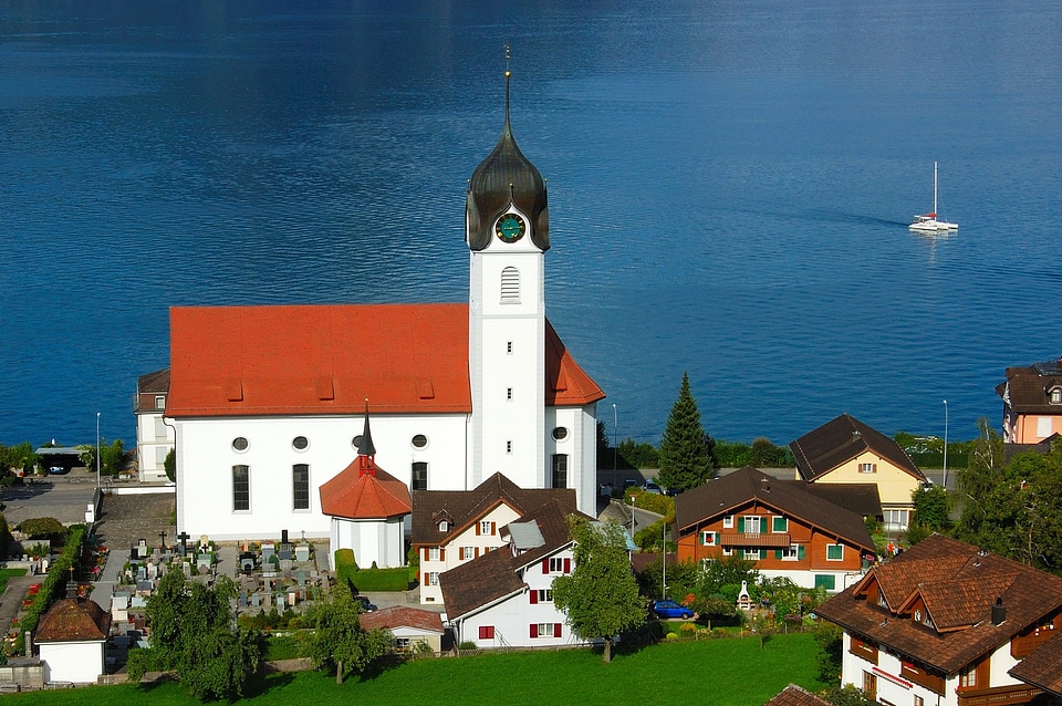 Switzerland blue lake