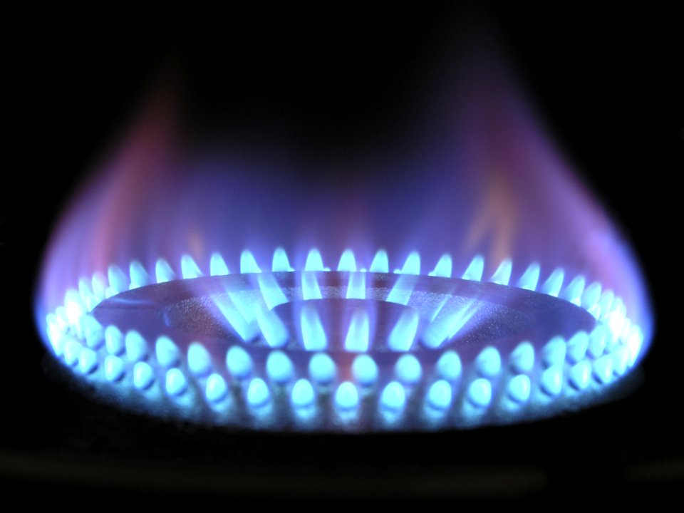 Burning Gas Burner