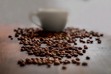 Coffee Beans And Coffee Cup photo